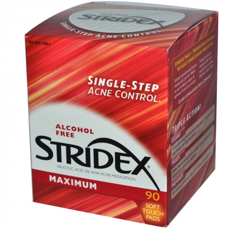 Серветки анти-акне Stridex Maximum із саліциловою кислотою 90шт Серветки анти-акне Stridex Maximum із саліциловою кислотою 90шт