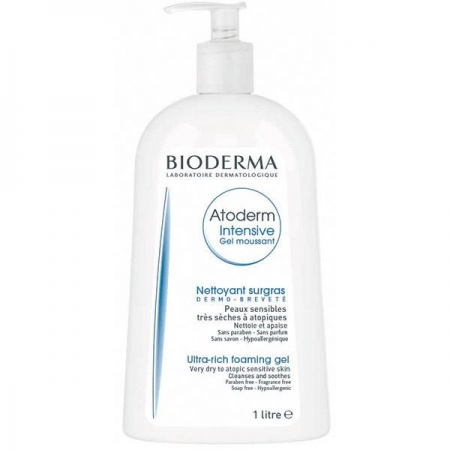 Гель-мус для дуже сухої та атопічної, чутливої ​​шкіри Bioderma Atoderm Intensive Gel Moussant 1л