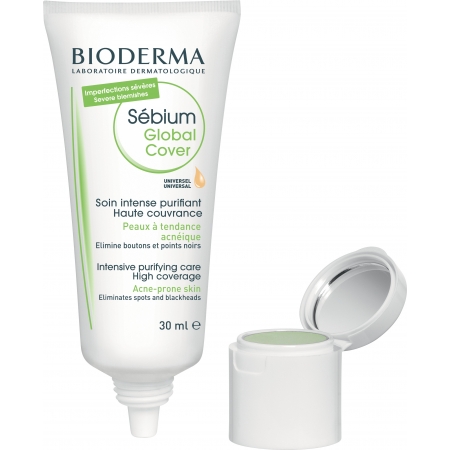 Bioderma Sébium Global Cover - тональний крем для шкіри з акне та вугровими висипаннями Bioderma Sébium Global Cover - тональний крем для шкіри з акне та вугровими висипаннями