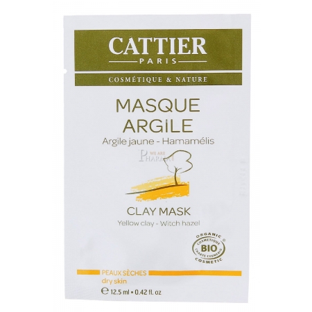 Маска із жовтою глиною для сухої шкіри Cattier Masque argile peaux seches 12,5мл Маска із жовтою глиною для сухої шкіри Cattier Masque argile peaux seches 12,5мл