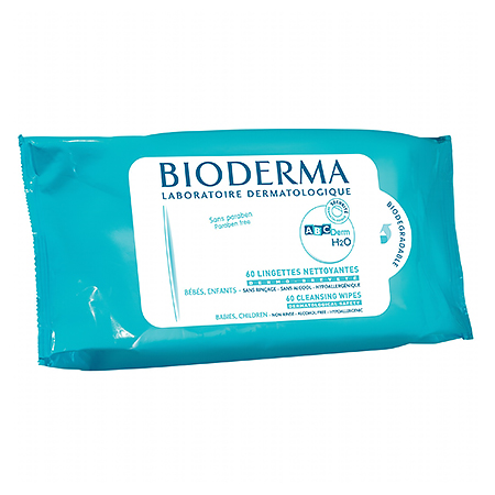 H2O Серветки для чутливої ​​шкіри ABC DERM H2O LINGETTES
